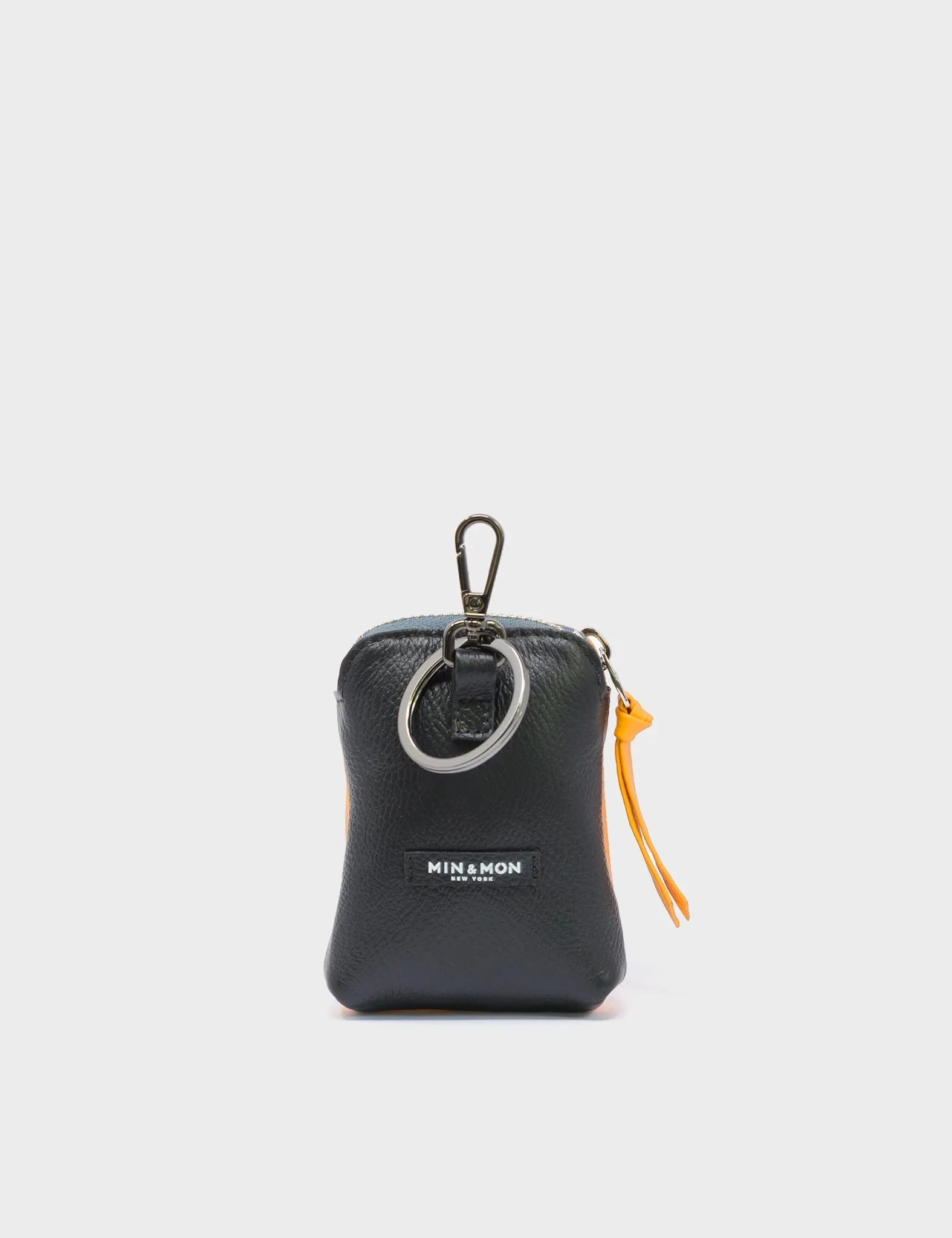Florence Pouch Charm - Marigold Leather Keychain All Over Eyes Embroidery