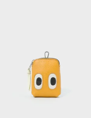 Florence Pouch Charm - Marigold Leather Keychain Look Up 👀