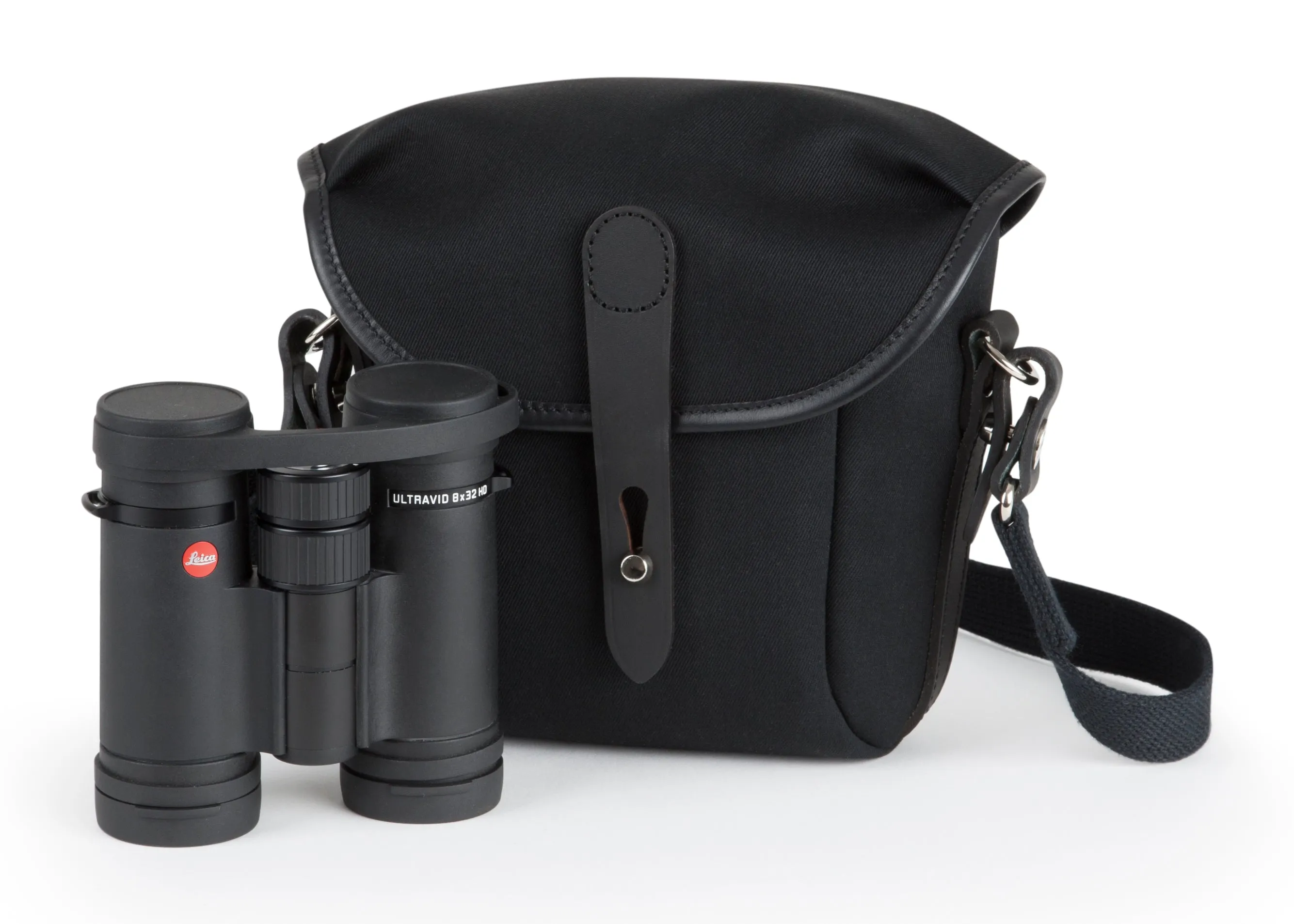 Galbin Binocular Case - 8 / Black Canvas / Black Leather