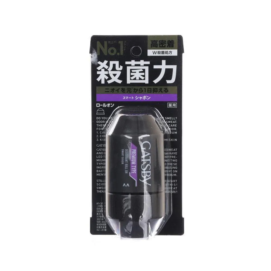 GATSBY *Premium Deodorant Roll-On Smart Savon  (60mL)