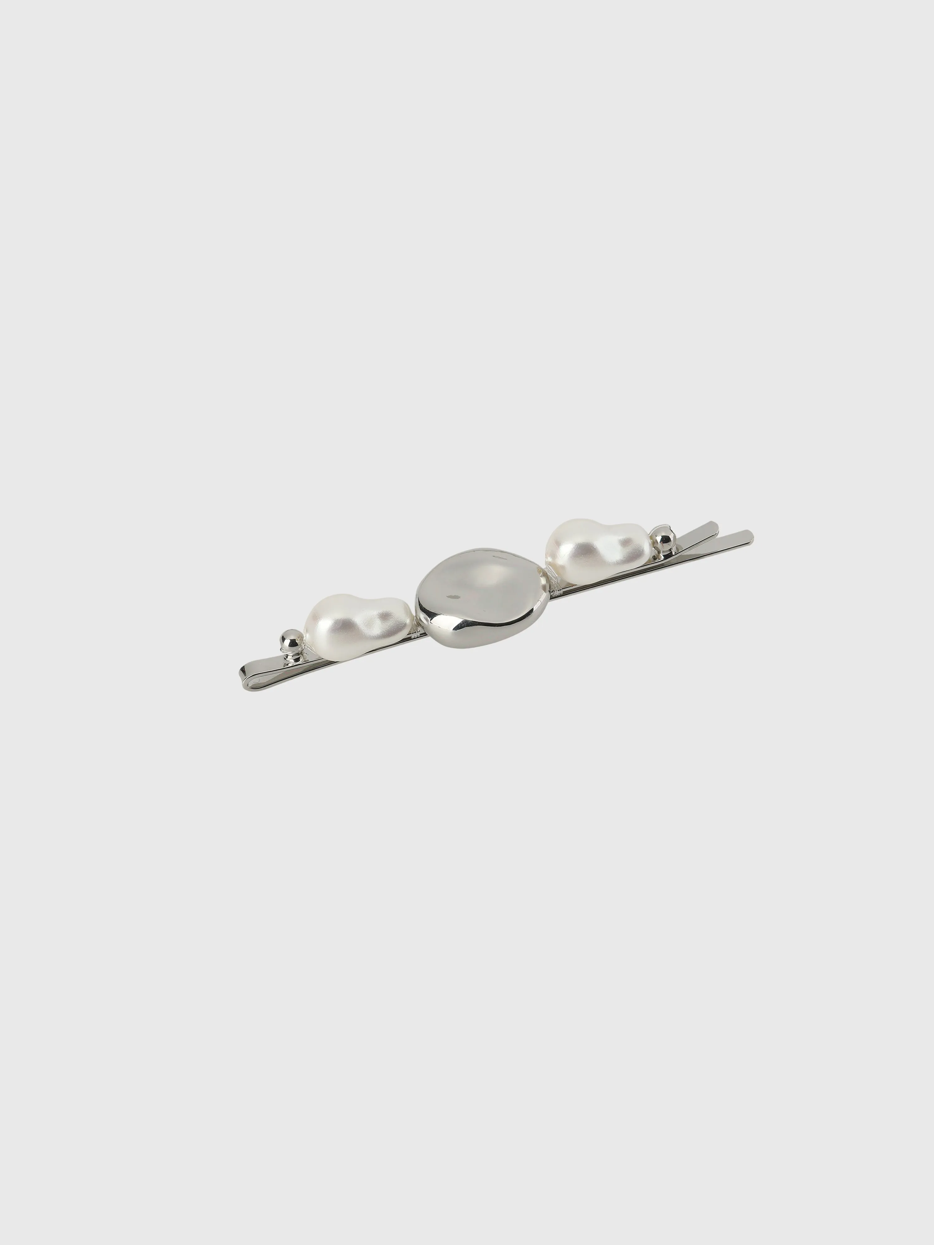 Glamour Distort Hairclip Set With Faux Pearl