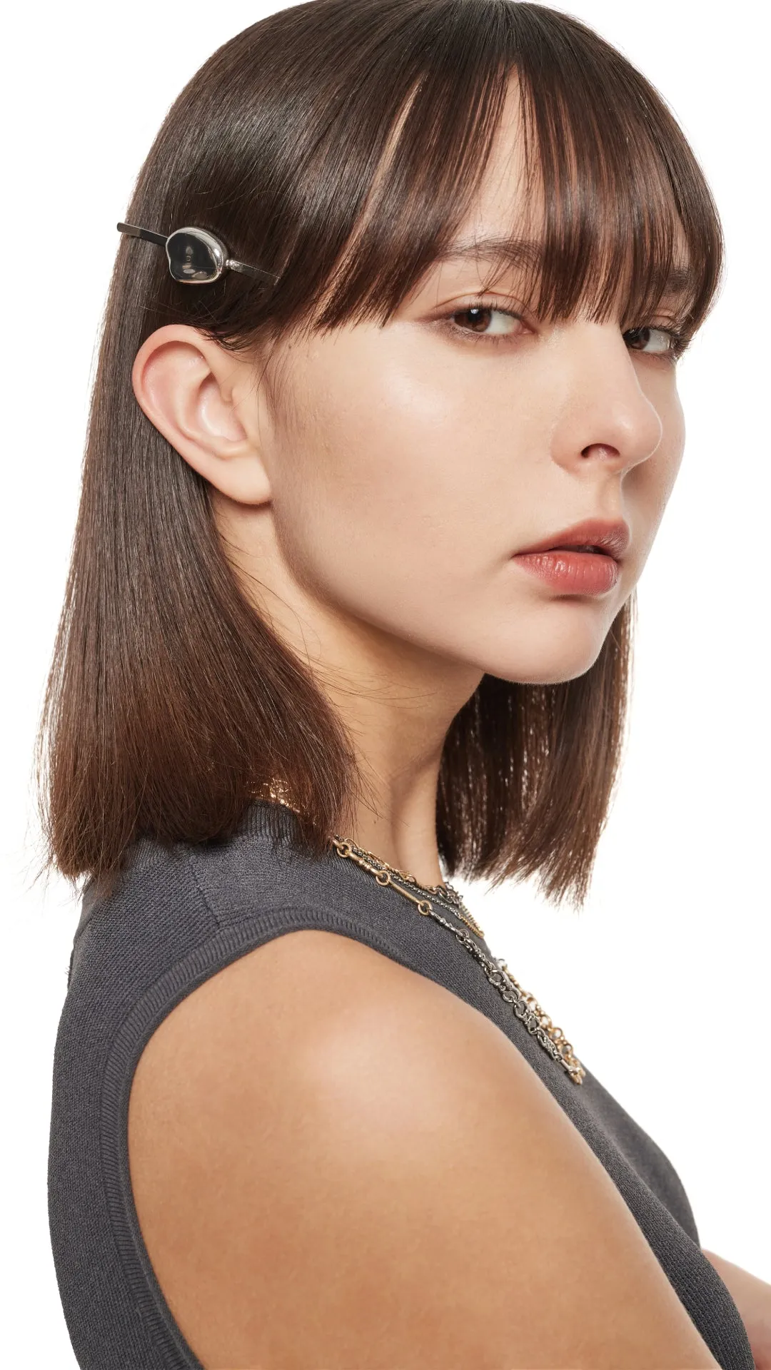 Glamour Distort Hairclip Set With Faux Pearl