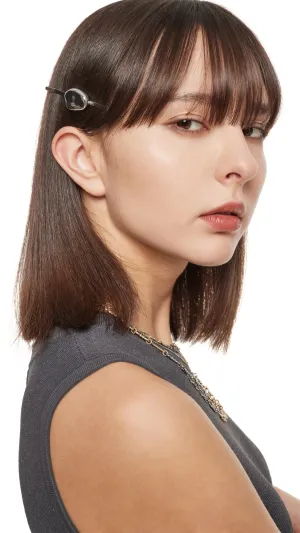Glamour Distort Hairclip Set With Faux Pearl