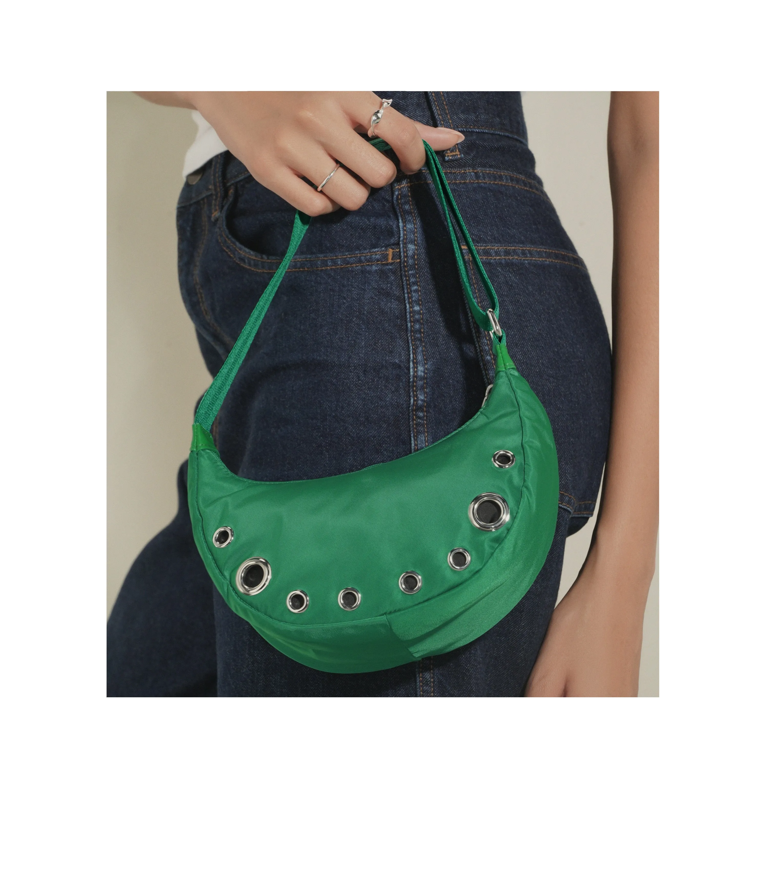 Grommet Small Shoulder Bag