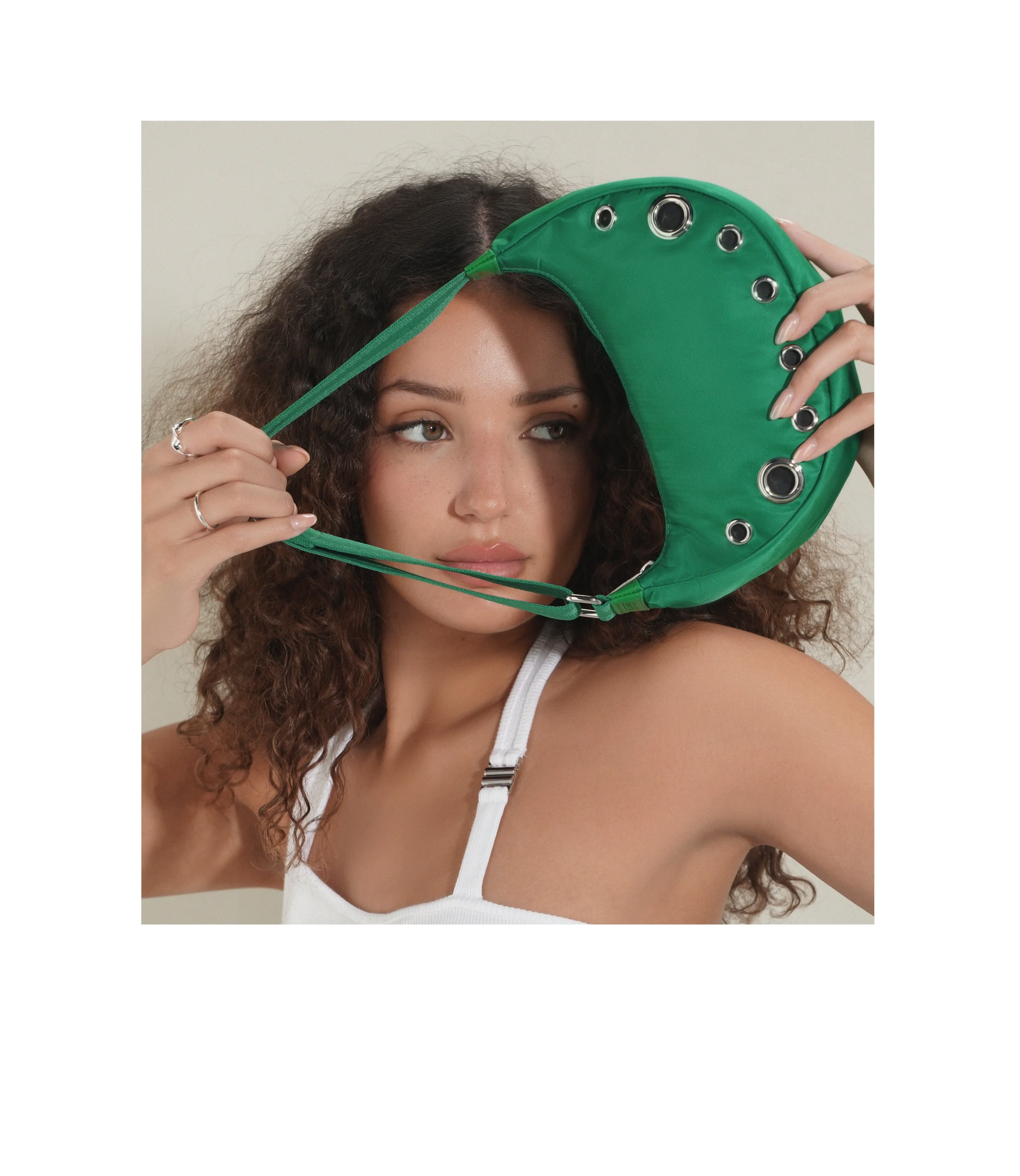 Grommet Small Shoulder Bag