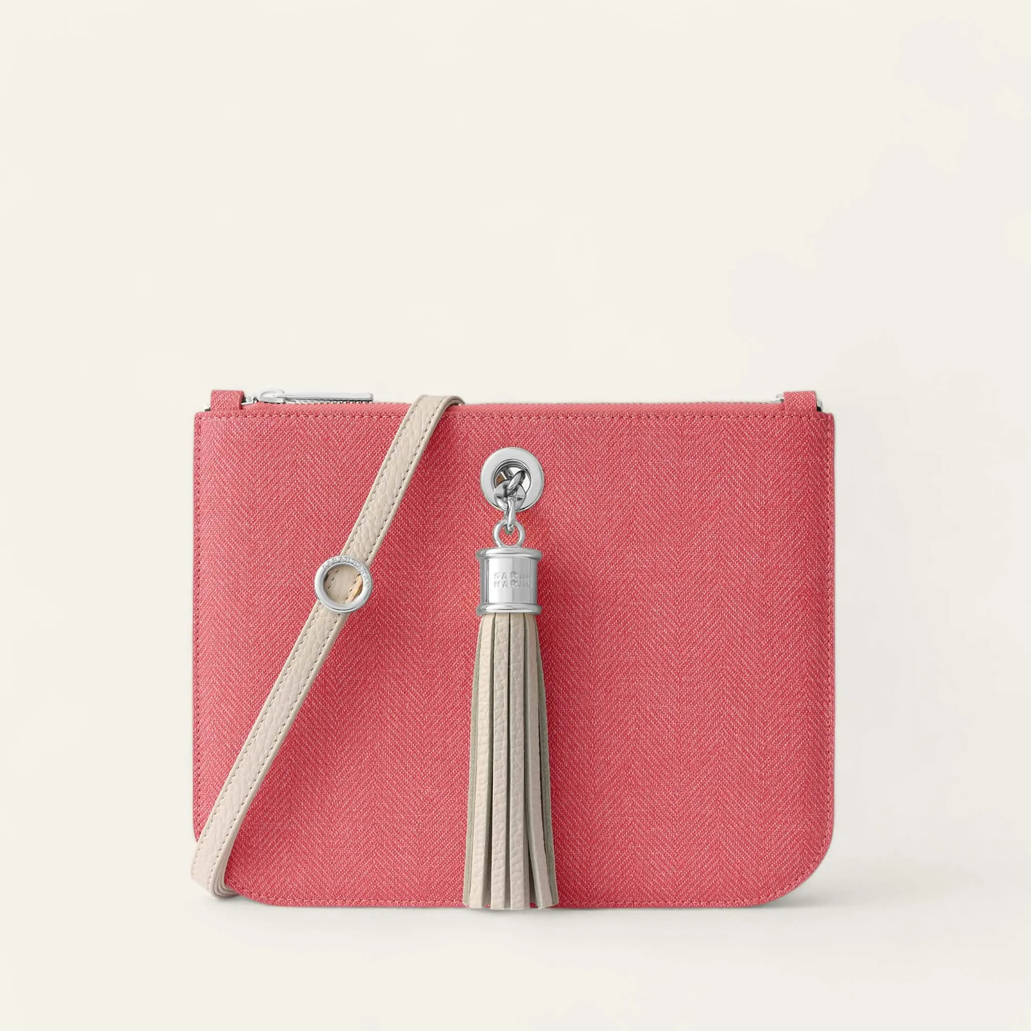 Ivy | Strawberry Porcelain with Silver hardware