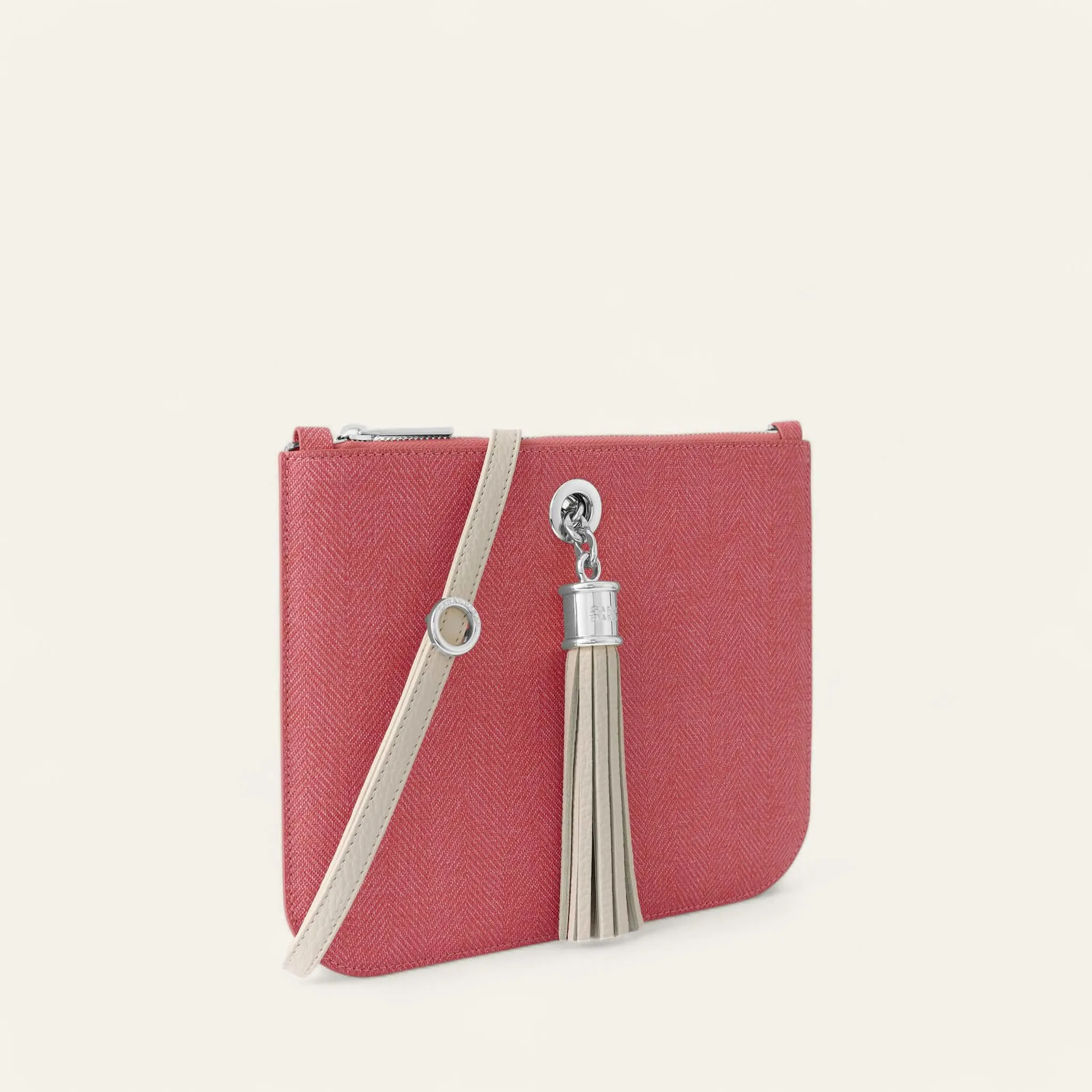 Ivy | Strawberry Porcelain with Silver hardware