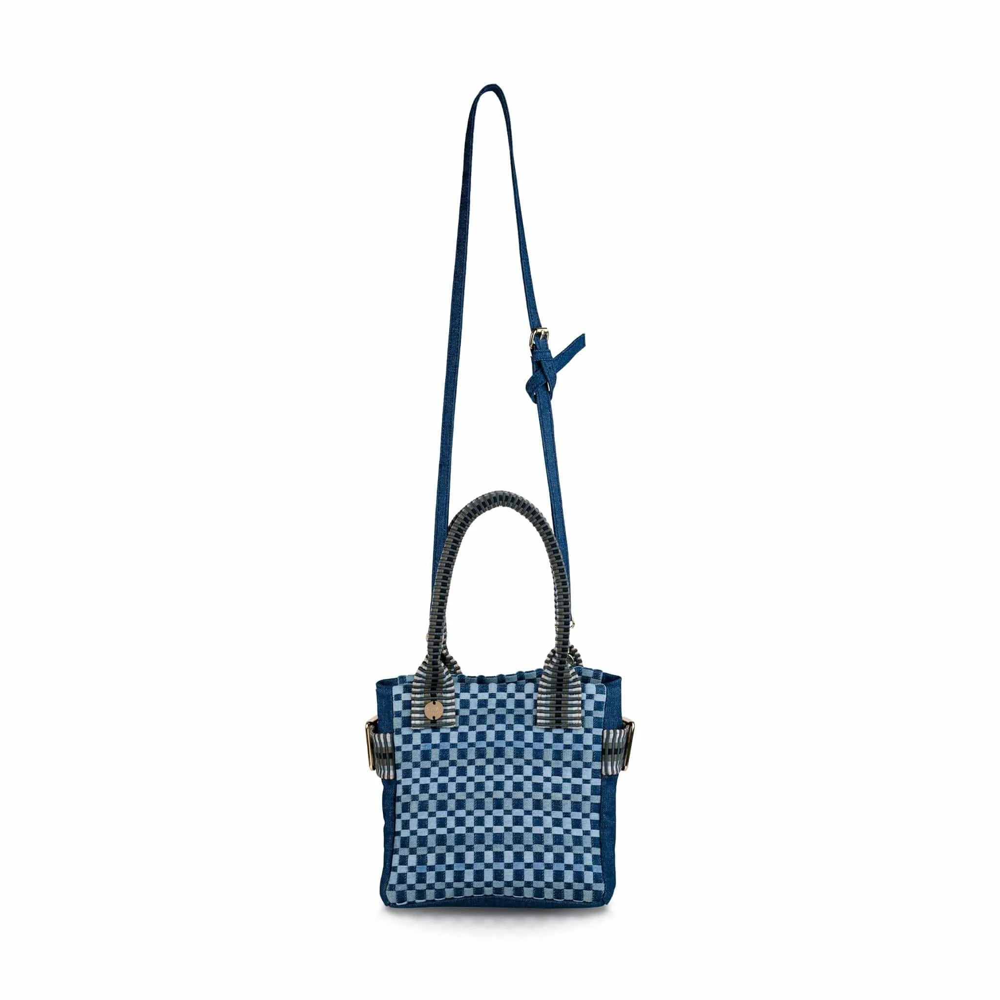 Kaba Mini Denim Vegan Tote Bag | Blue