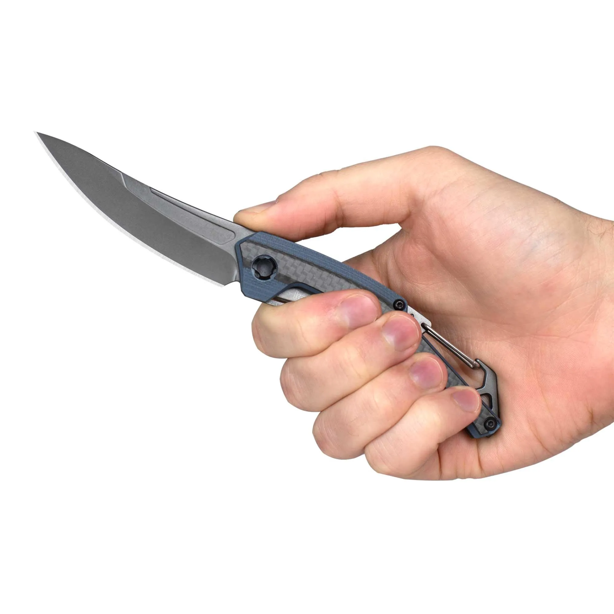 Kershaw Pocket Knife - Reverb XL Trailing Point Plain Edge Blade Frame Lock | KW1225