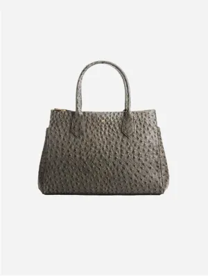 Koko Vegan Embossed Leather Handbag | Dark Grey