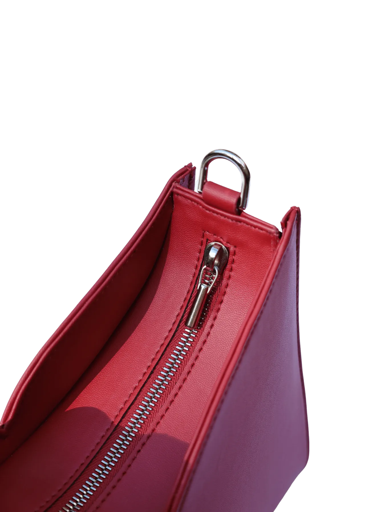 Lerisa Grape Leather Vegan Crossbody Bag | Red