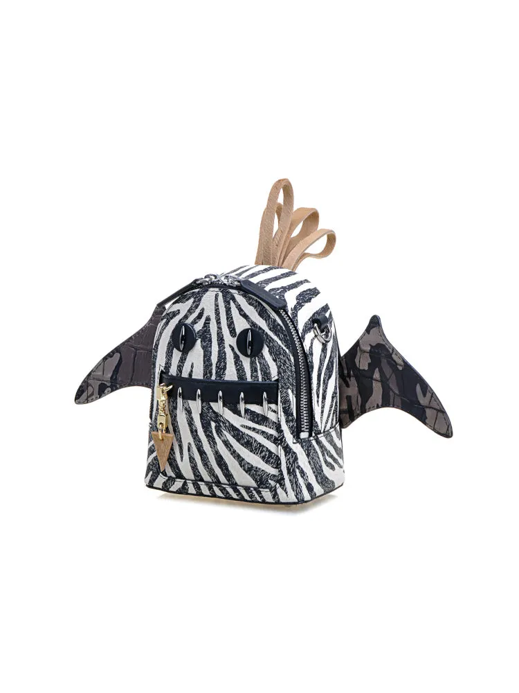 Little Mons Jacquard with Leather Backpack