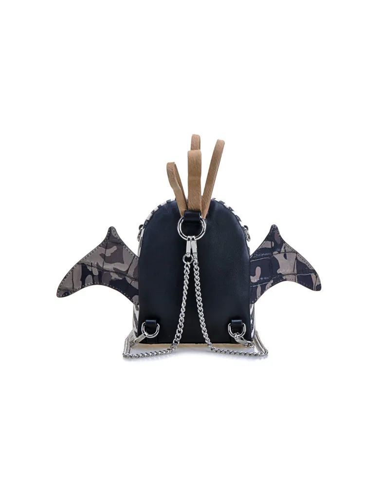 Little Mons Jacquard with Leather Backpack