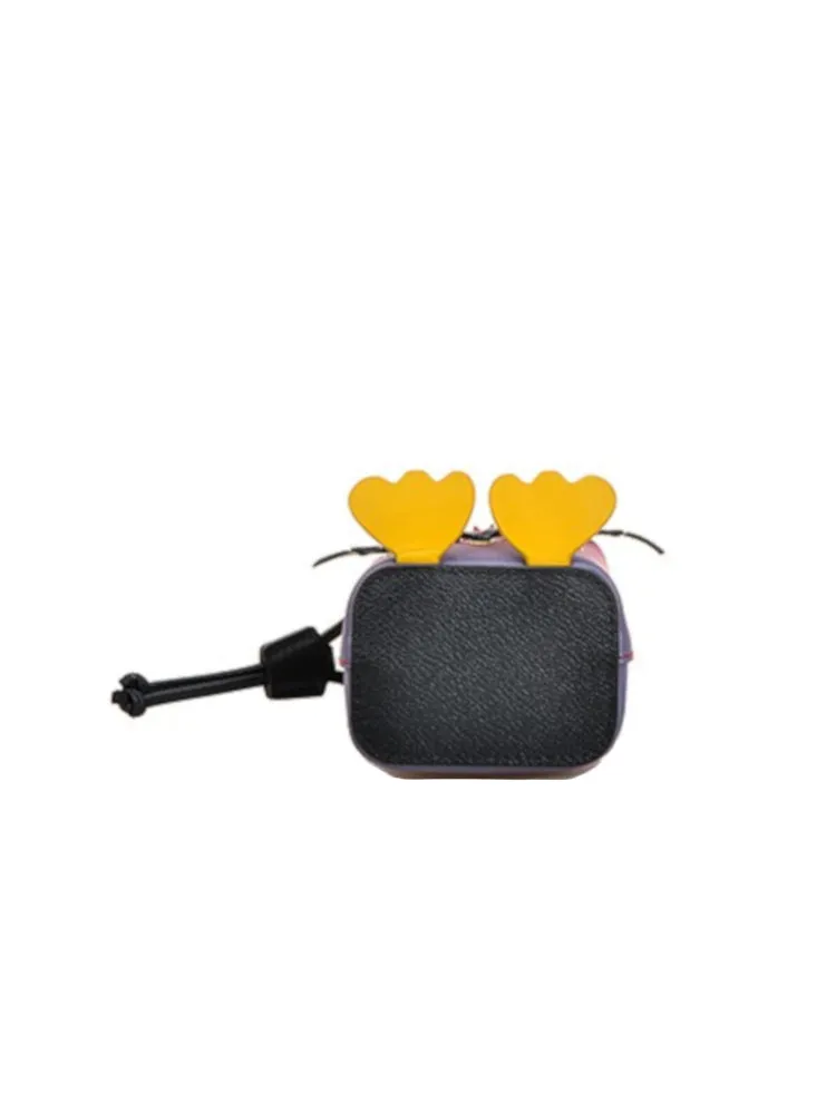 Little Mons Leather with Jacquard Mini Handbag