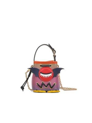 Little Mons Leather with Jacquard Mini Handbag