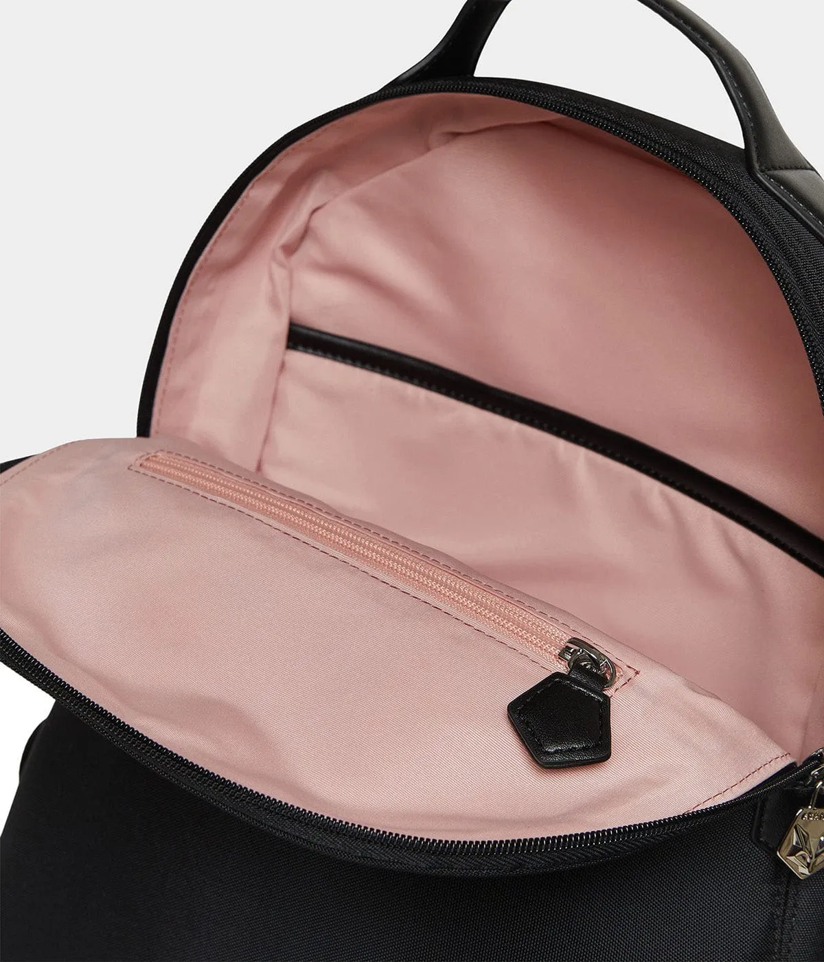 Lively Apple Skin & Recycled Nylon Backpack | Black