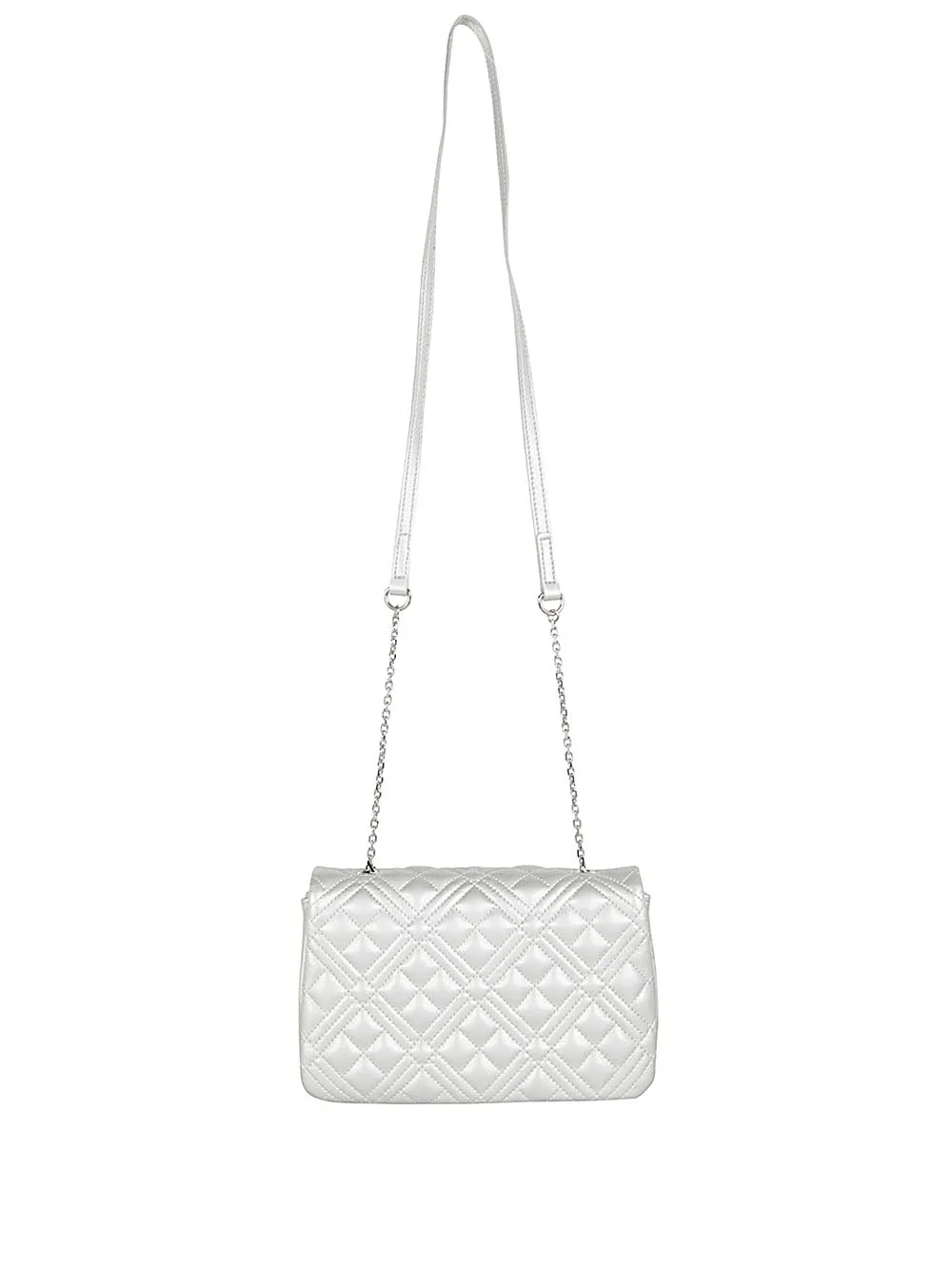 Love Moschino Logo Plaque Quilted Crossbody Bag