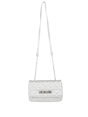 Love Moschino Logo Plaque Quilted Crossbody Bag