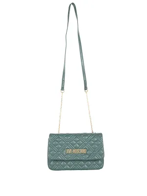 Love Moschino Logo Plaque Quilted Crossbody Bag