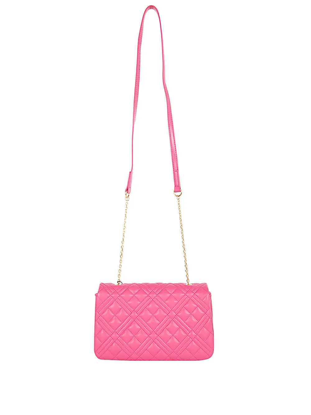Love Moschino Logo Plaque Quilted Crossbody Bag
