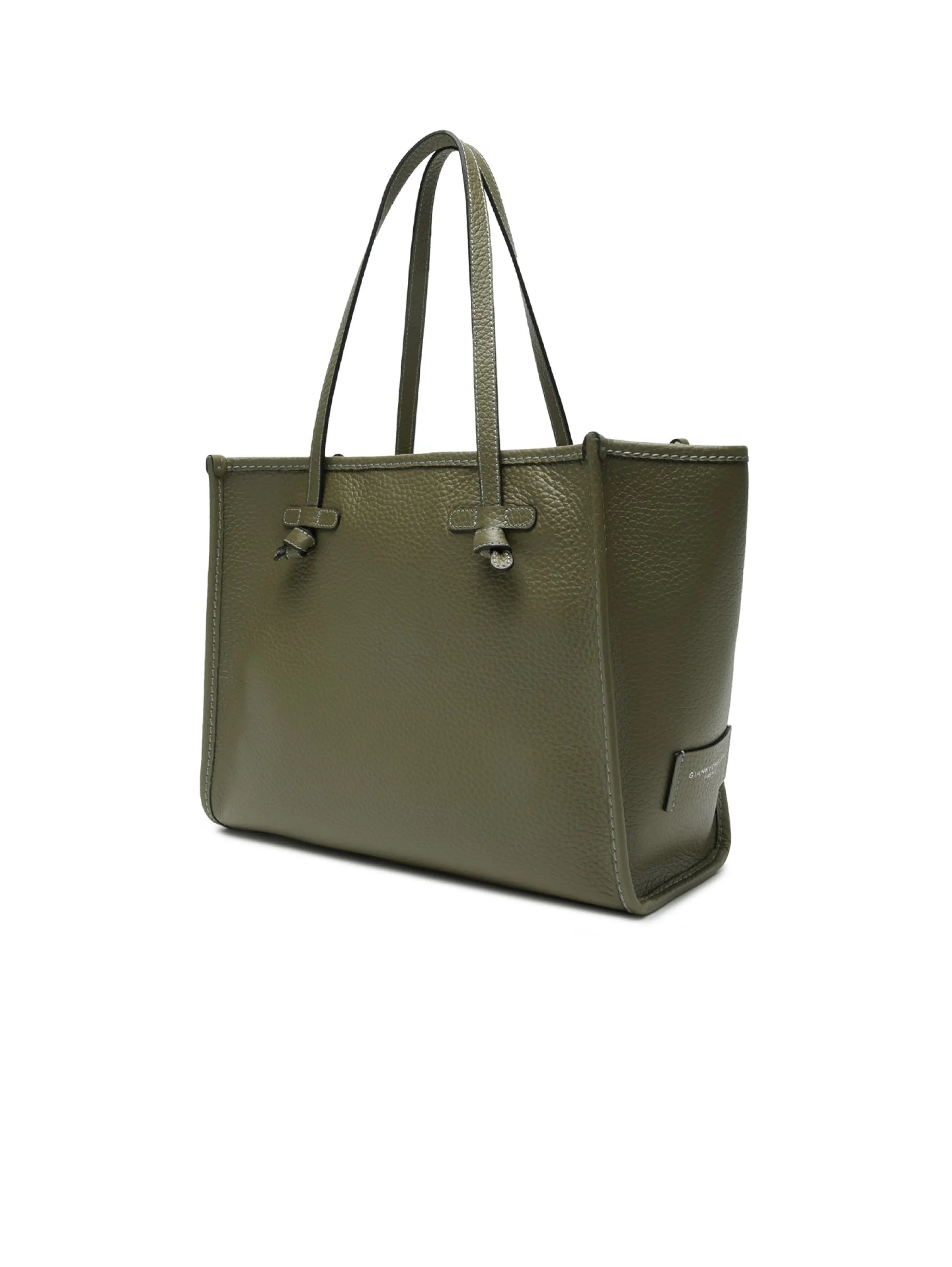 Marcella Green Leather Shoulder Bag