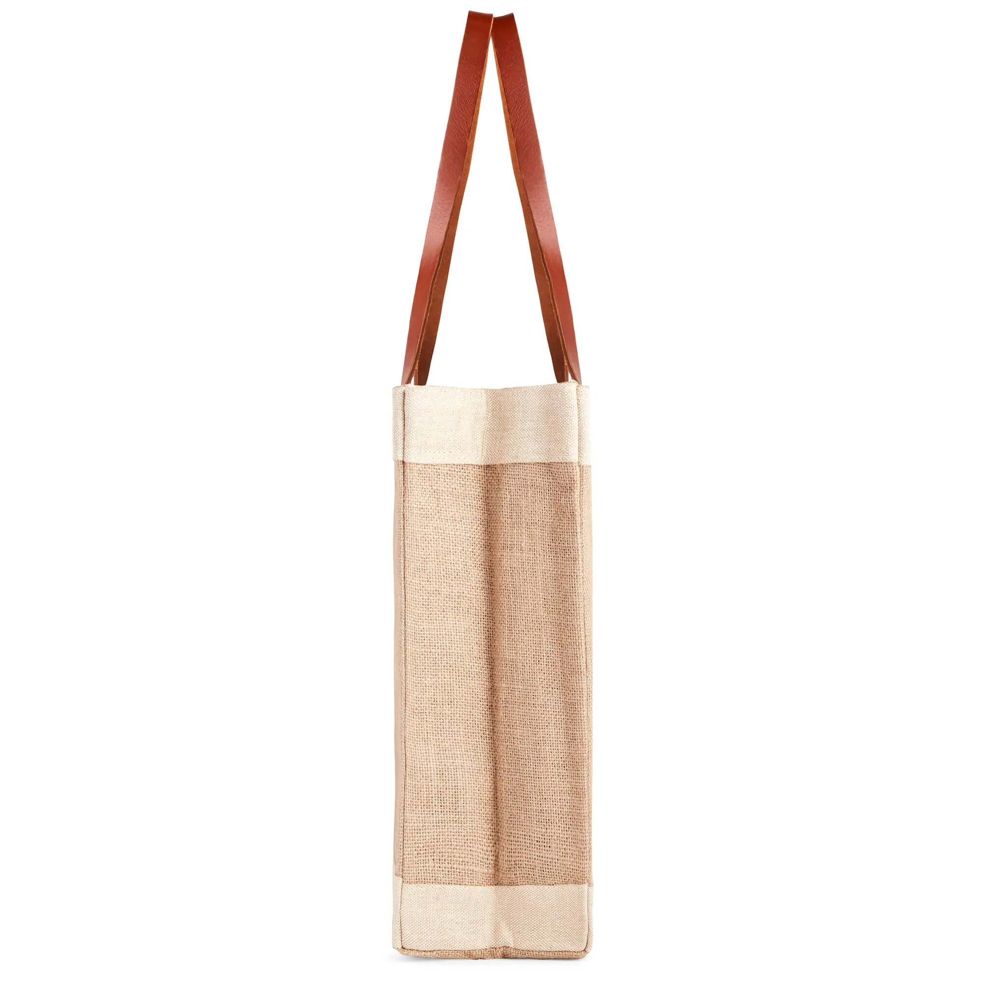 Market Tote in Natural Gold Foil