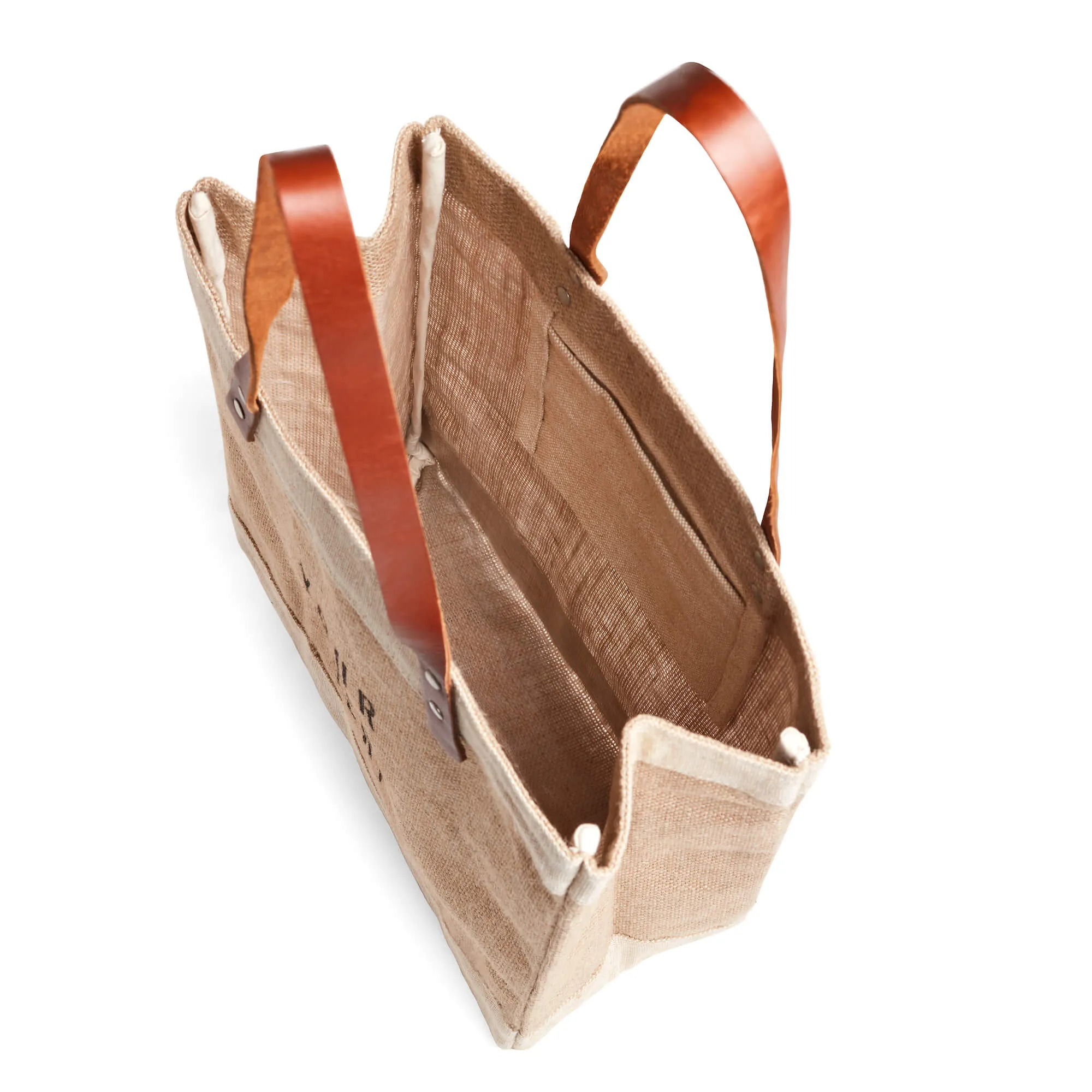 Market Tote in Natural Gold Foil