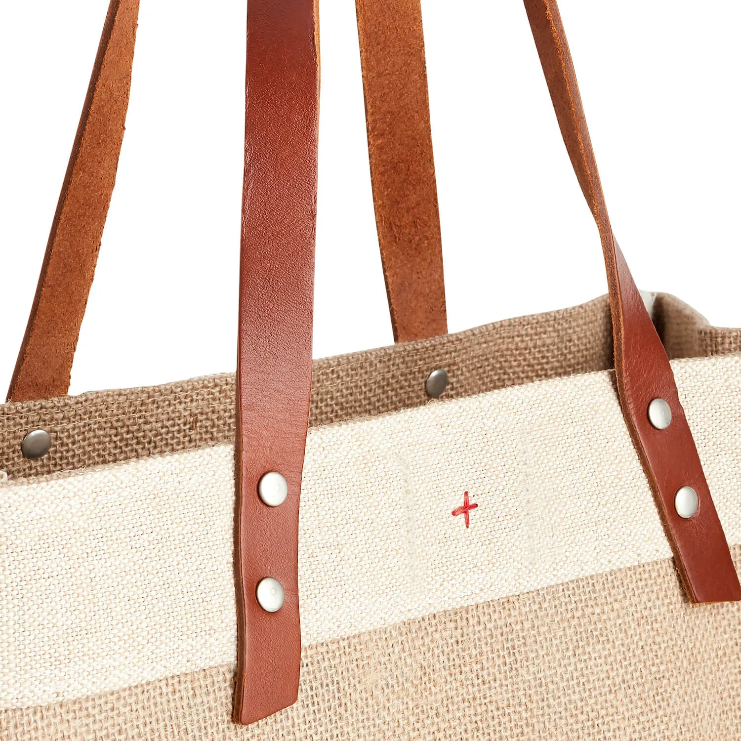 Market Tote in Natural Gold Foil