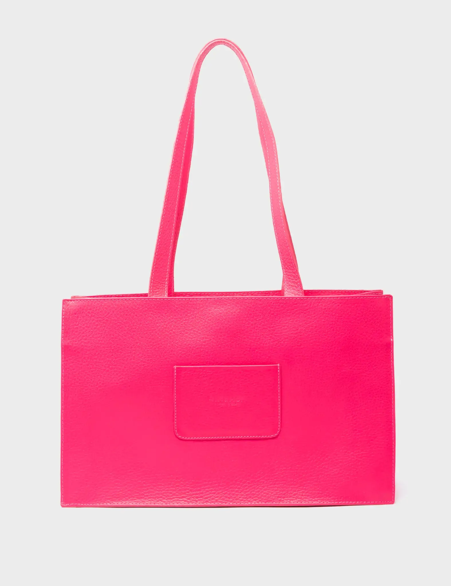 Marko Small Neon Pink Leather Tote Bag - Blazing Tiger Print