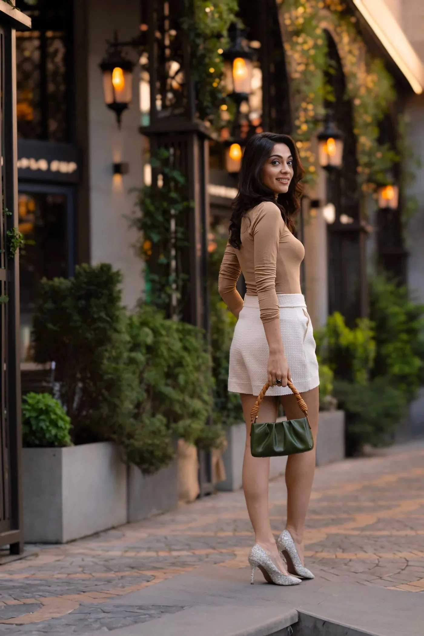 Melody Mini Cactus Leather Bag | Green