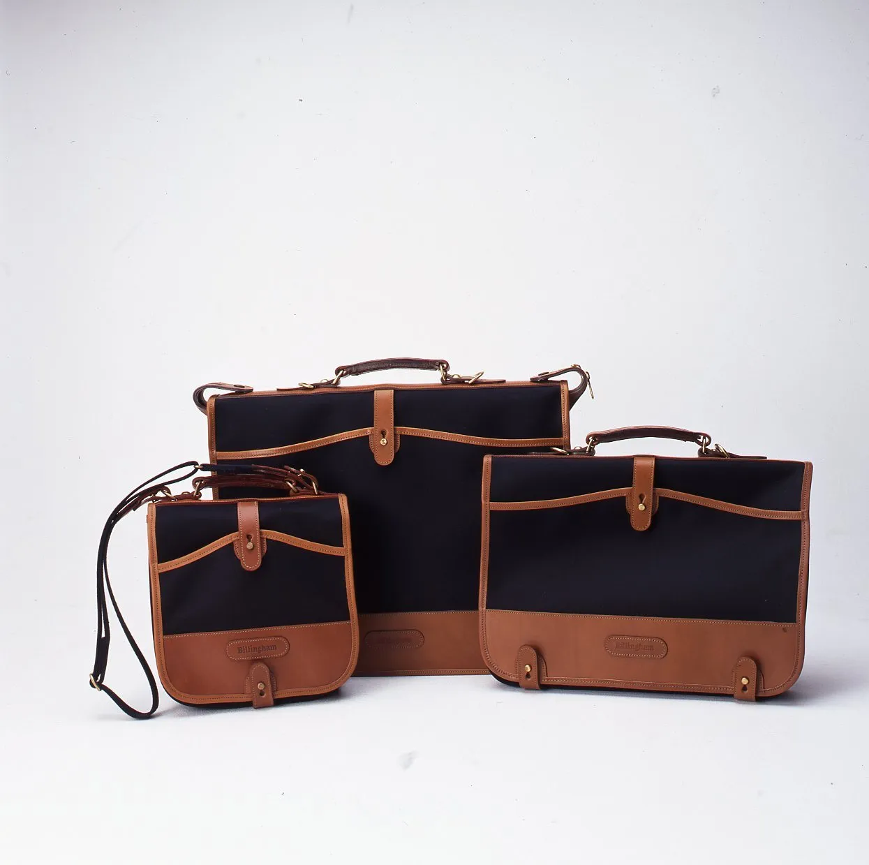 Metro Range - Metro A3 Folio / Black Canvas / Tan Leather