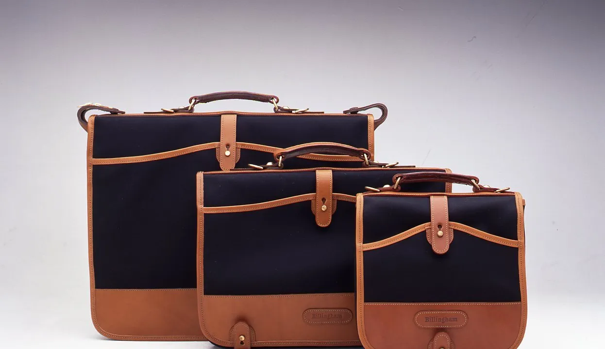 Metro Range - Metro A3 Folio / Black Canvas / Tan Leather