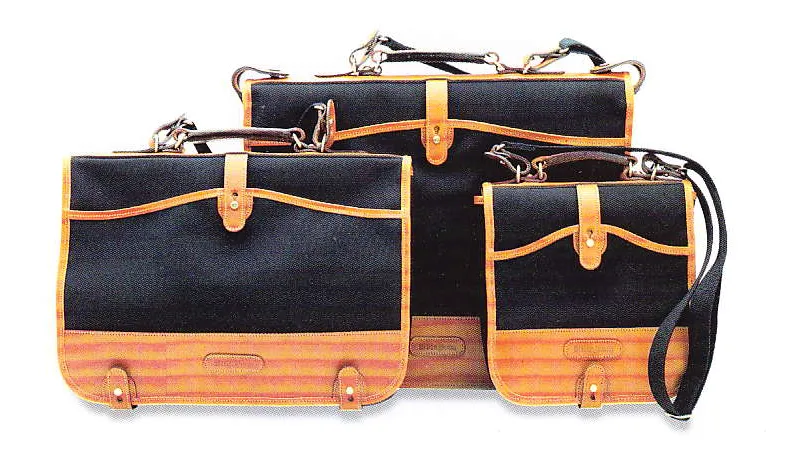 Metro Range - Metro A3 Folio / Black Canvas / Tan Leather