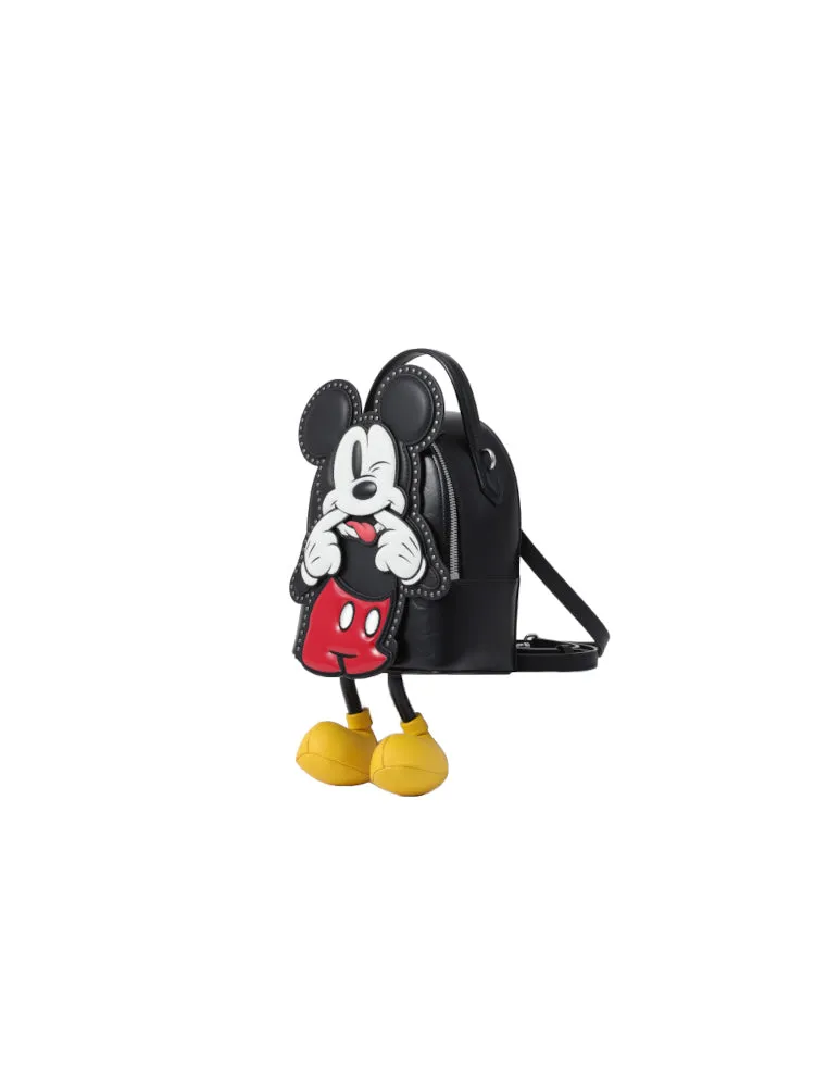 Mickey Mouse Cow Leather Backpack