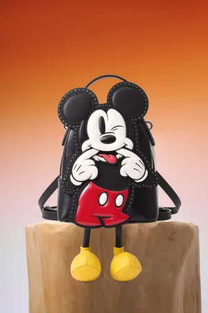 Mickey Mouse Cow Leather Backpack
