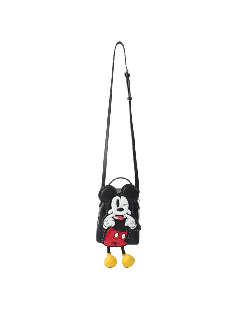 Mickey Mouse Cow Leather Backpack