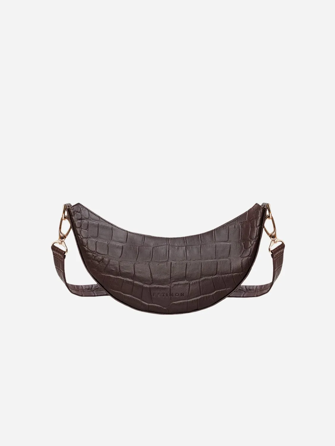 Mini Hobo Corn Leather Vegan Shoulder Bag | Croco Chocolate