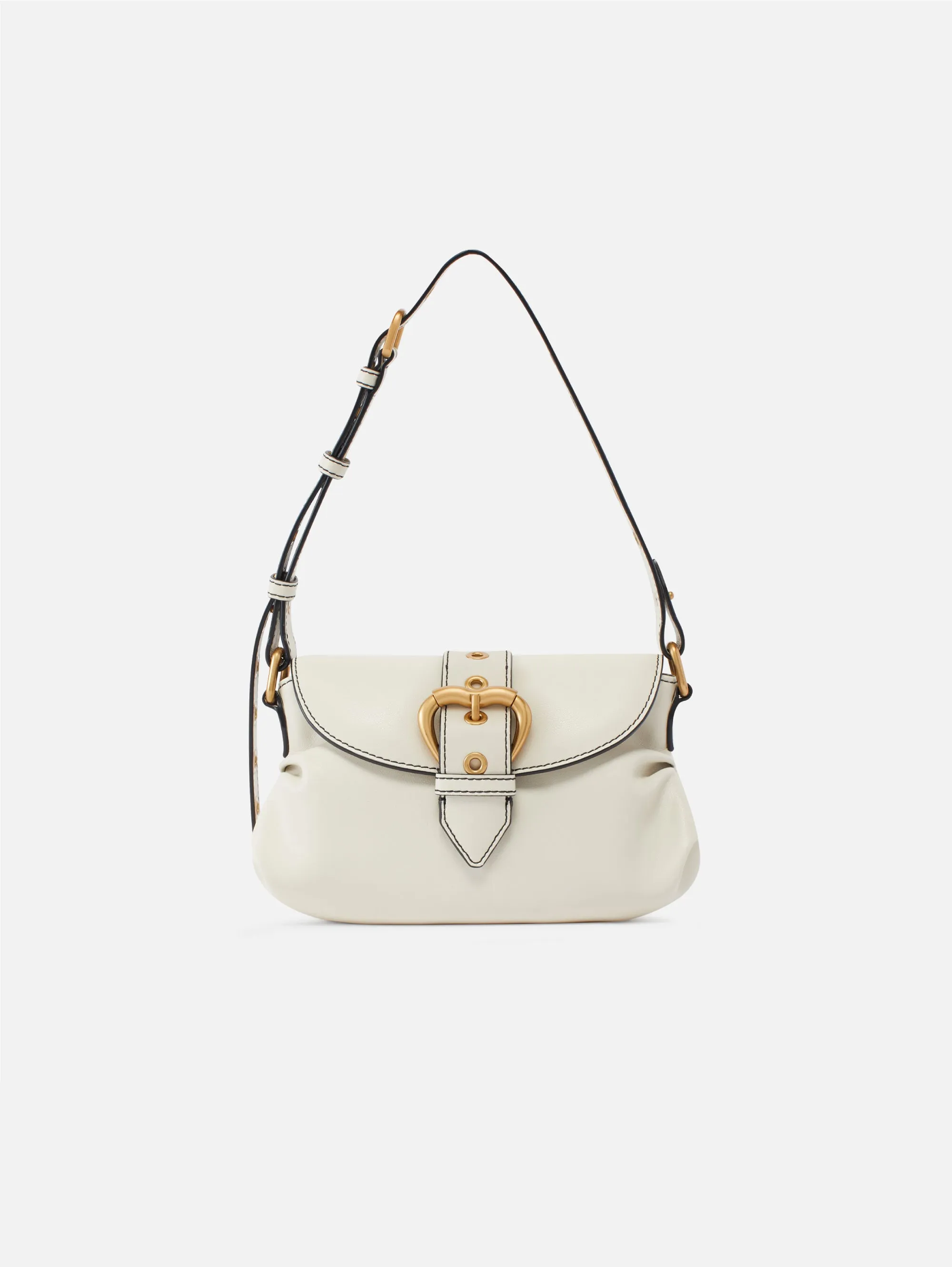 Mini Leather Bag Crystal White/Gold