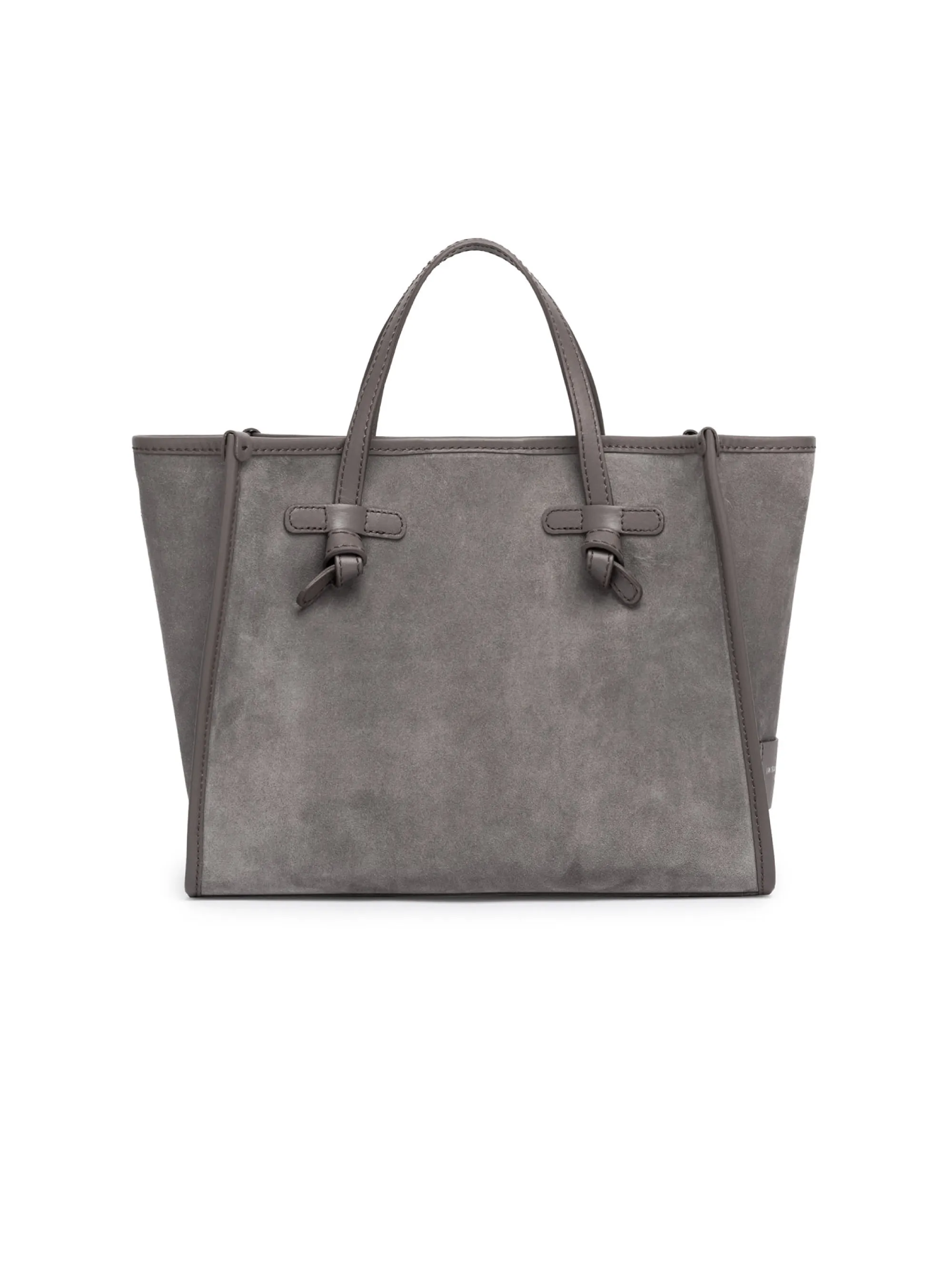 Miss Marcella 32 Light Gray Suede Handbag
