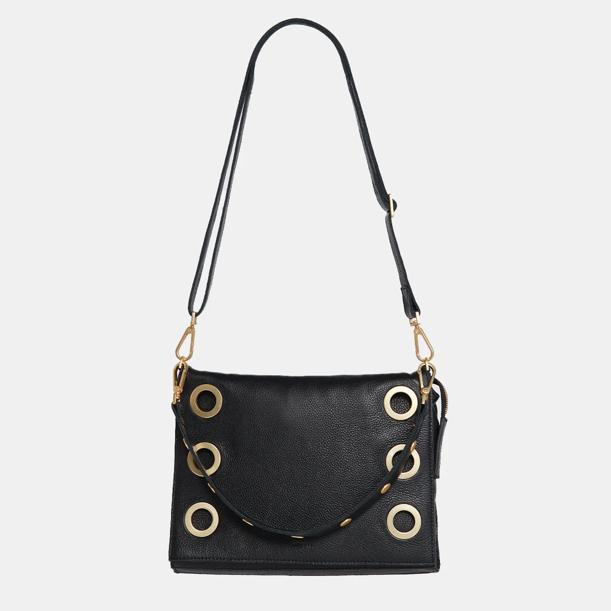 Montana Clutch | Black/Brushed Gold | Lrg