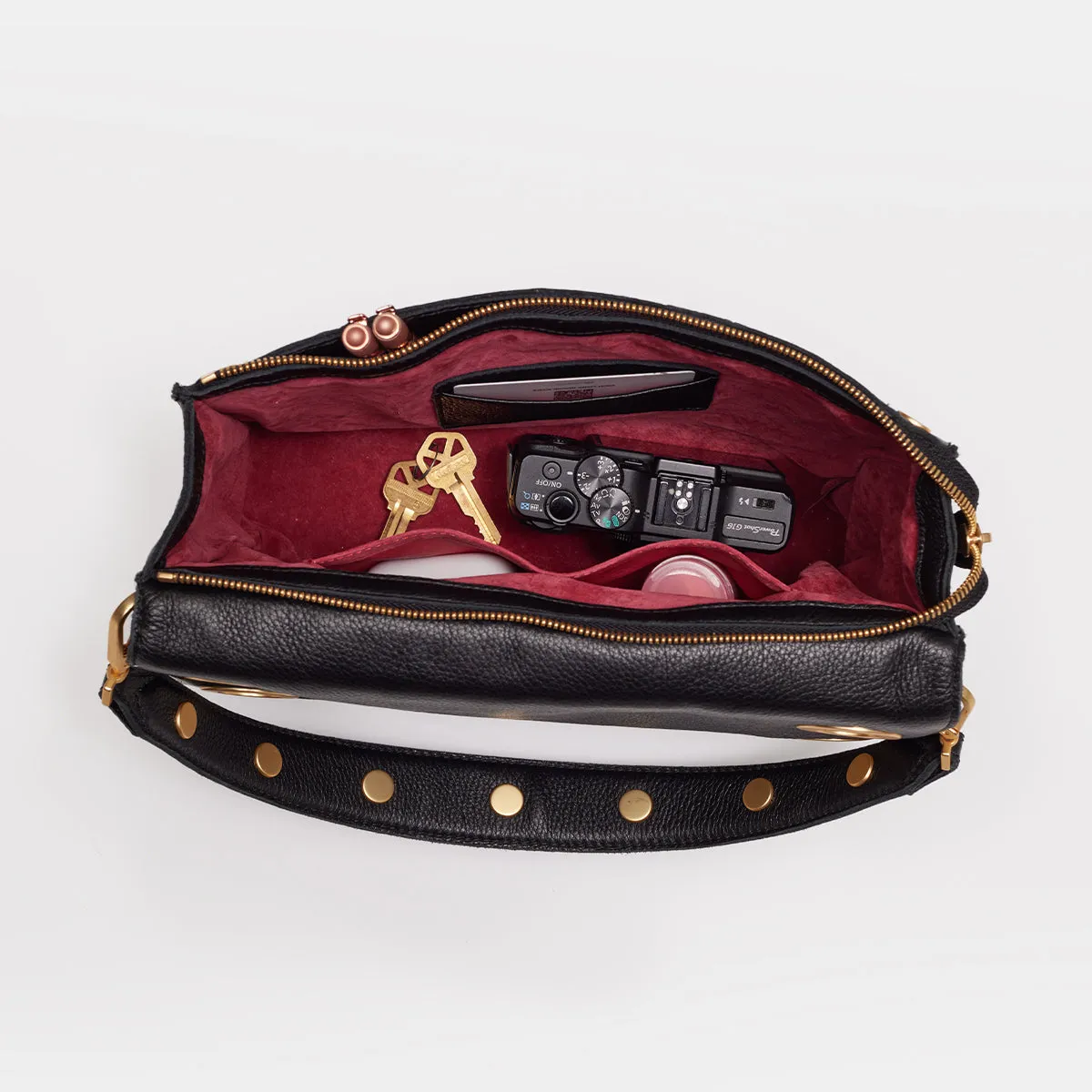 Montana Clutch | Black/Brushed Gold | Lrg