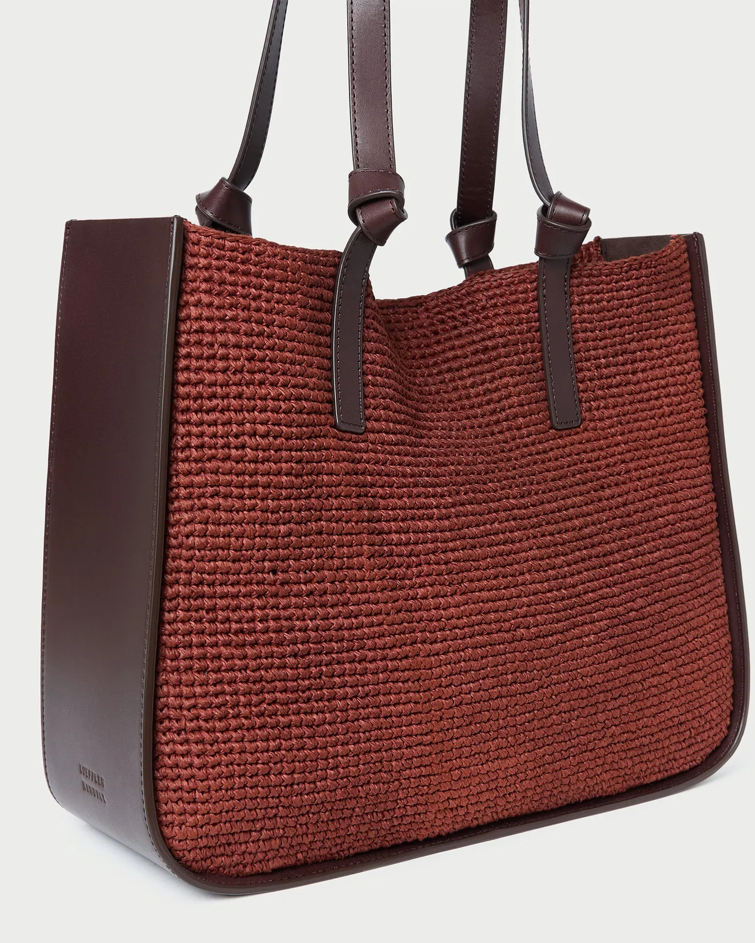 Myra Chestnut/Espresso Crochet Tote