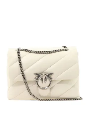 Pinko Classic Love Logo Plaque Quilted Shoulder Bag