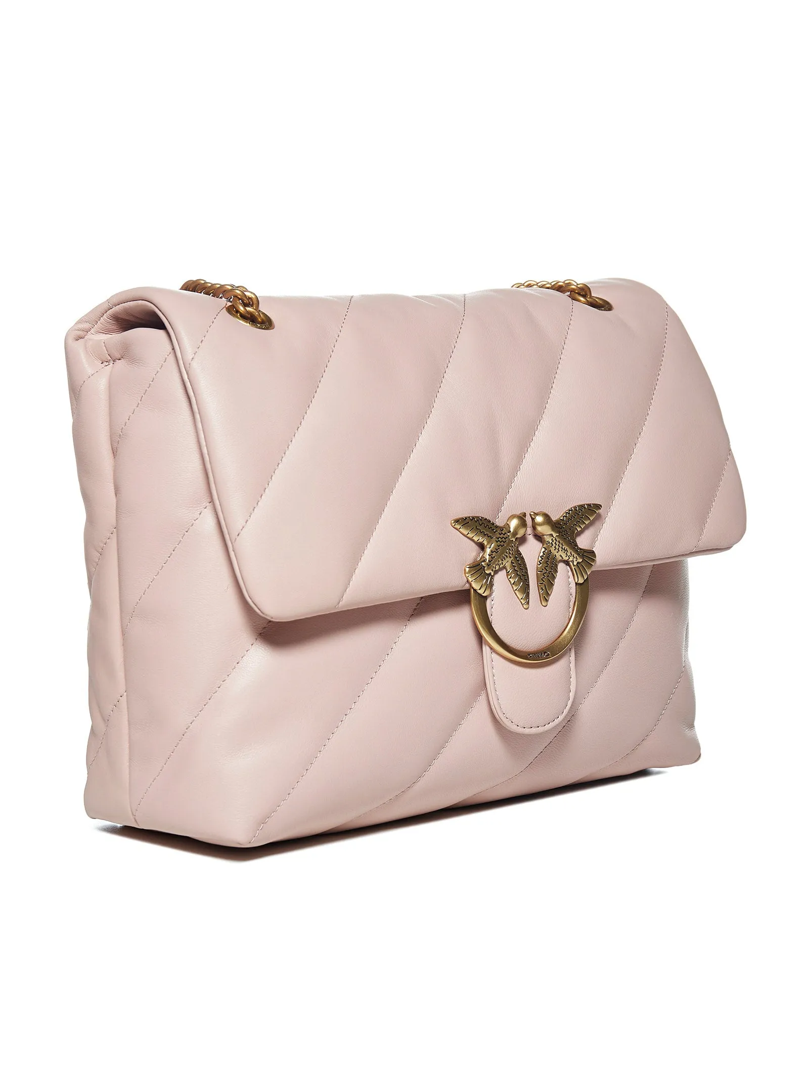 Pinko Classic Love Logo Plaque Quilted Shoulder Bag