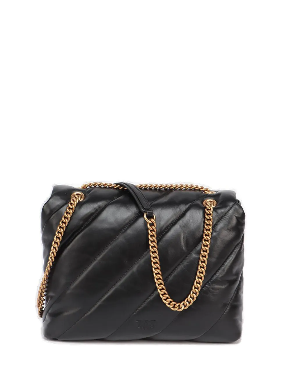 Pinko Classic Love Logo Plaque Quilted Shoulder Bag