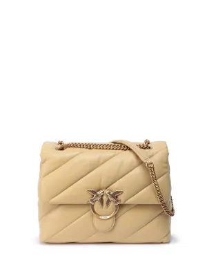 Pinko Classic Love Logo Plaque Quilted Shoulder Bag