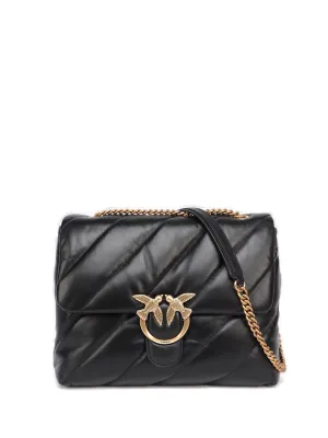 Pinko Classic Love Logo Plaque Quilted Shoulder Bag