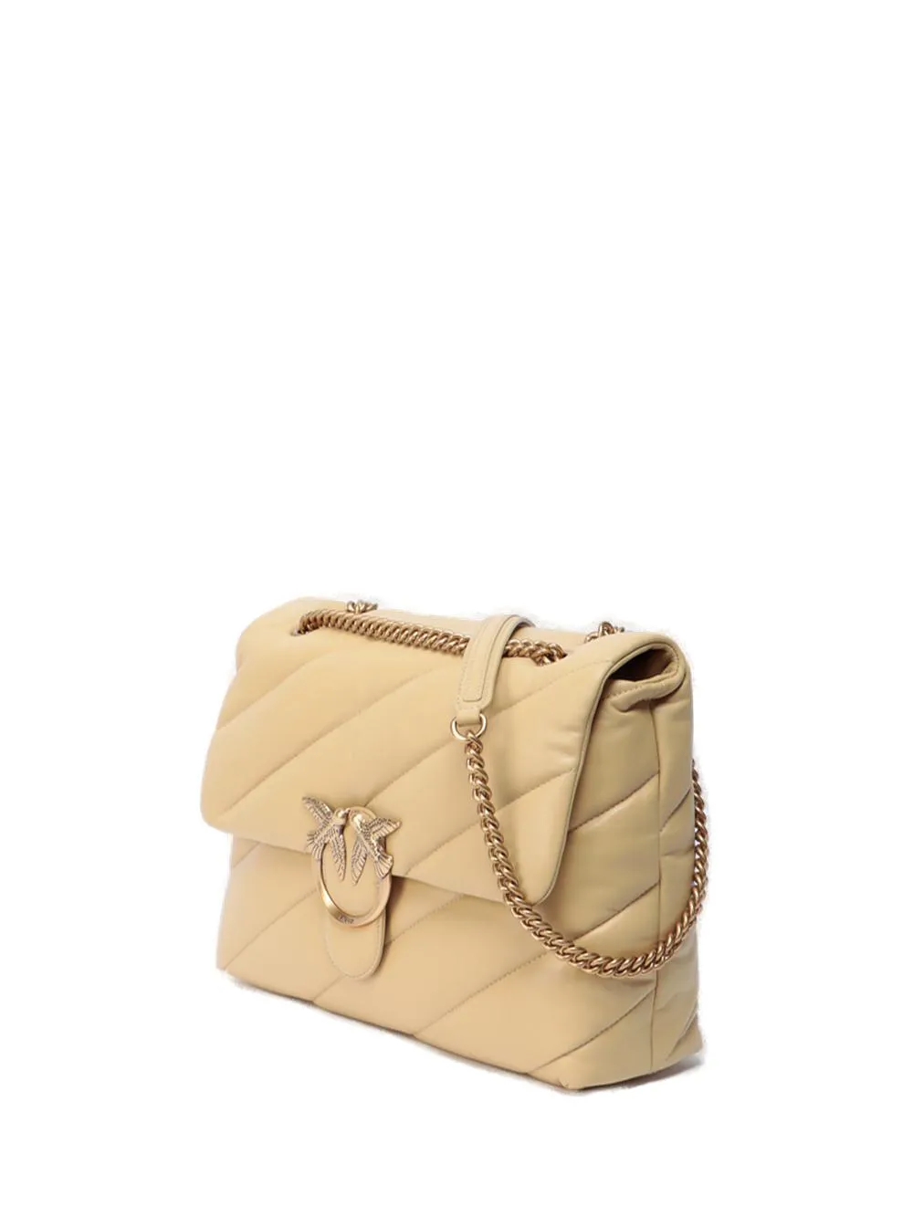 Pinko Classic Love Logo Plaque Quilted Shoulder Bag
