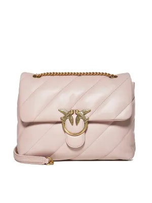 Pinko Classic Love Logo Plaque Quilted Shoulder Bag