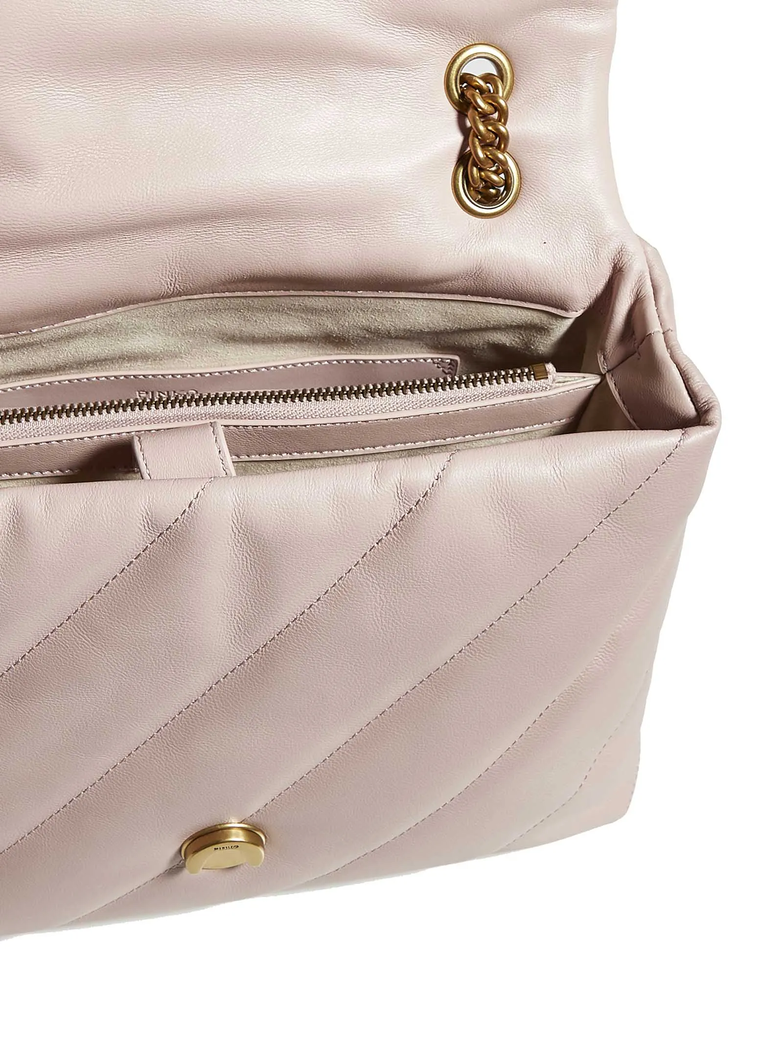 Pinko Classic Love Logo Plaque Quilted Shoulder Bag